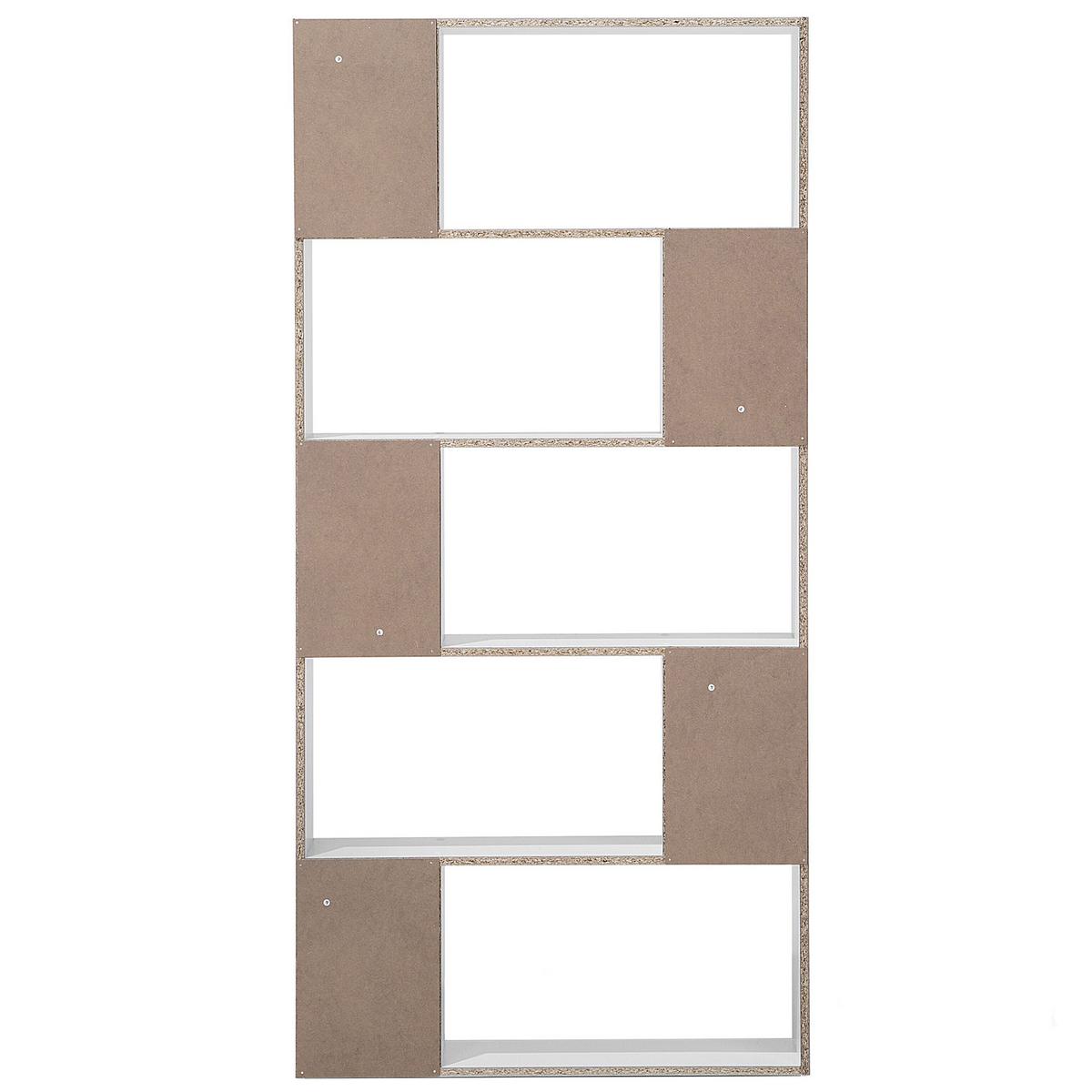 REGAL 5 Fächer Orilla - Weiß, Holzwerkstoff (83/174/23cm) - Beliani