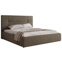 POLSTERBETT CALERIO CLASSIC 160/200 - Grau Stukture - ohne Matratze - Schwarz/Grau, Kunststoff/Textil (160/200cm) - MKS