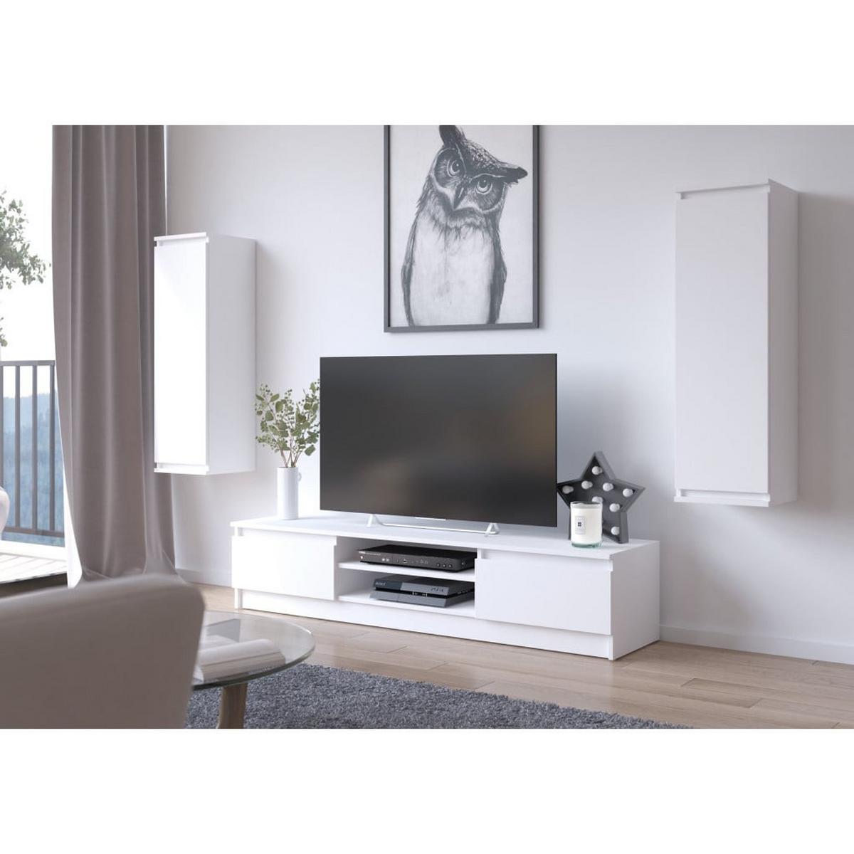LOWBOARD Weiß 140/220/40 - Weiß, Holzwerkstoff (220/140/40cm) - RAUMHIRSCH FURNITURE