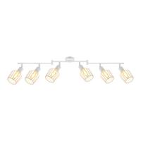 DECKENSTRAHLER Franziska 6-flammig 122/20/10 cm - Weiß, Metall (122/20/10cm) - Nettlife