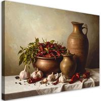 LEINWANDBILD Essen & Trinken 45x30cm - Beige, Textil (45/30cm) - Feeby