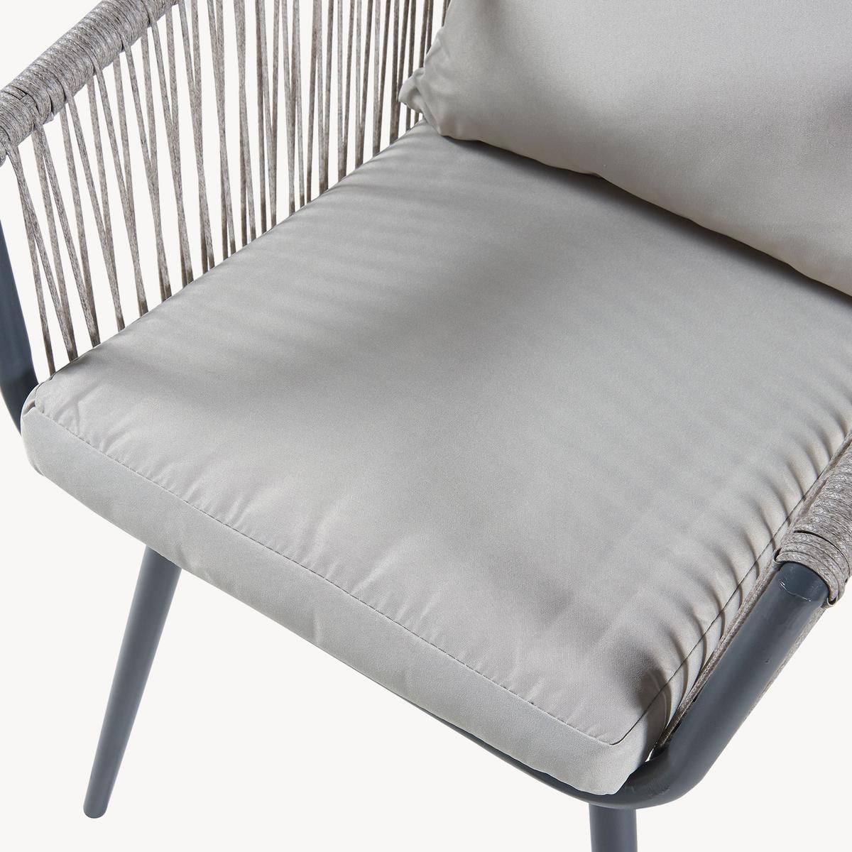 BISTRO-SET 3 TLG. Abriola - Grau, Metall - casa.pro