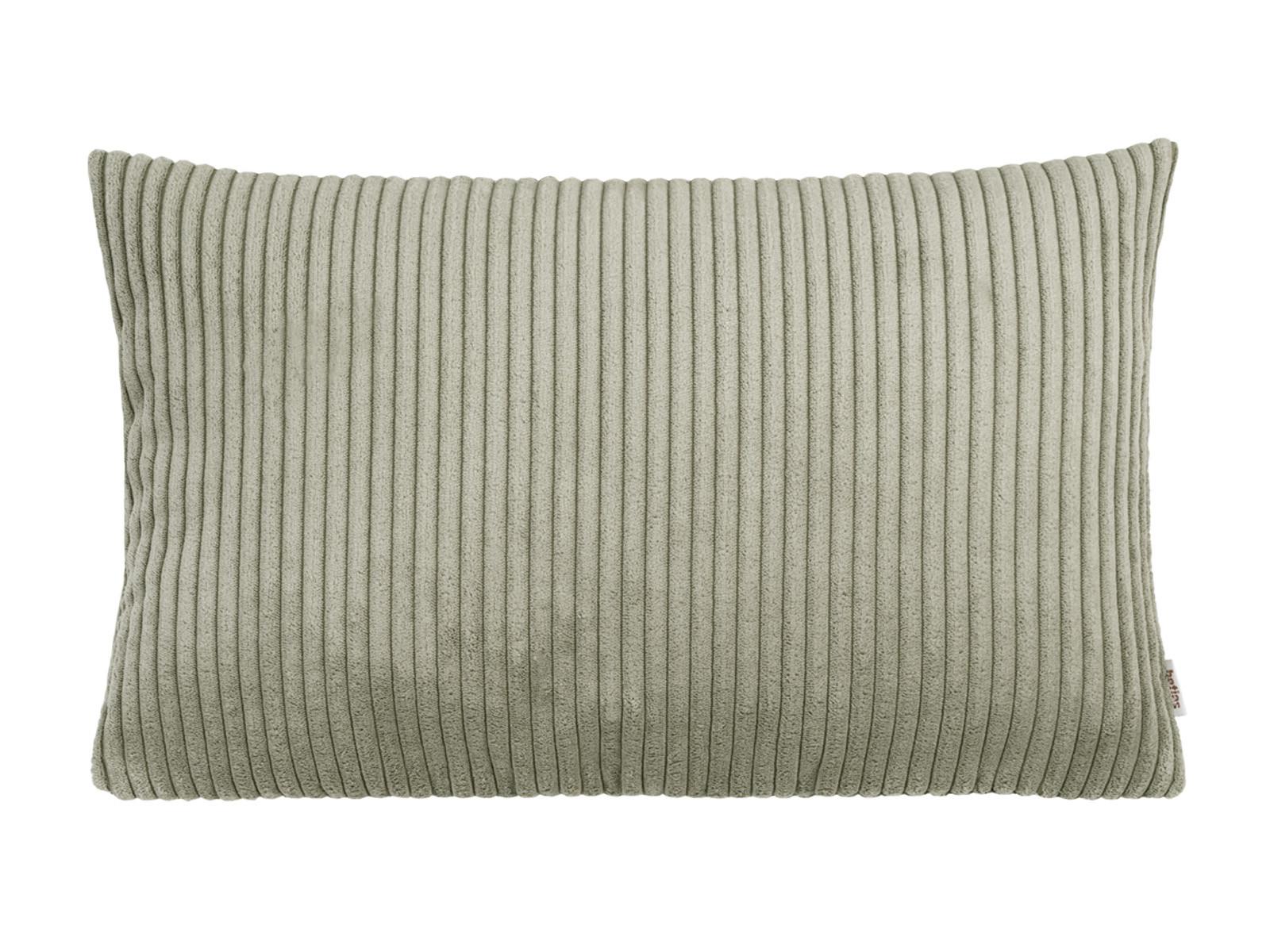 KISSENHÜLLE HYggelig No.2 Block Cord-Samt taupe-grau 50/30 cm - Greige, Textil (30/50cm) - beties Heimtextil