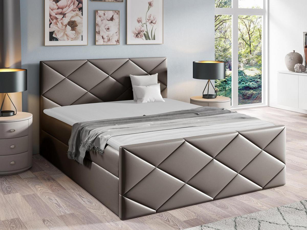 BOXBETT Herkules - H3 - Grau, Holz (160/200cm) - MIRJAN24