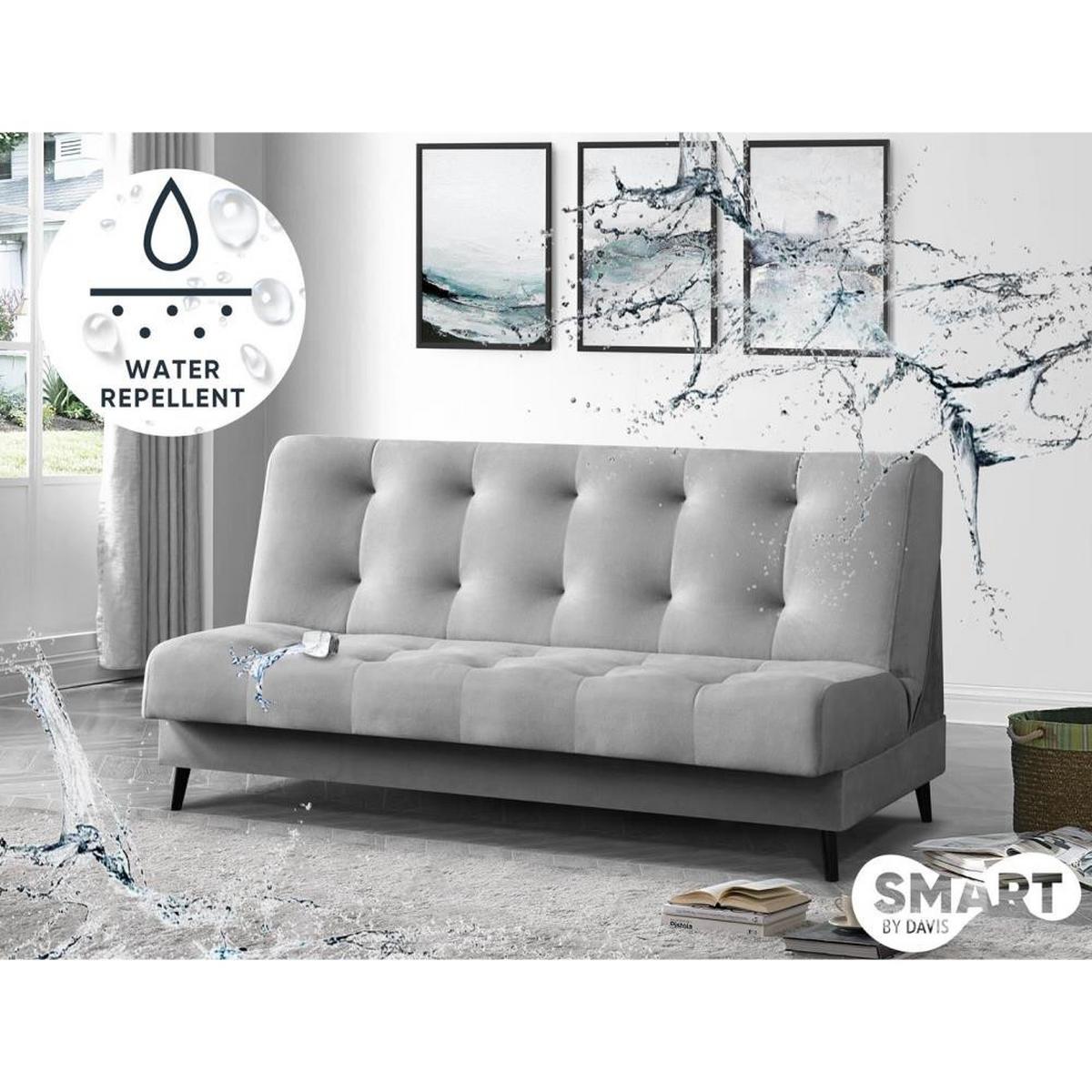 3-SITZER Schlafsofa Nancy hellgrau - Hellgrau, Holz/Textil (220/89/93cm) - Beautysofa