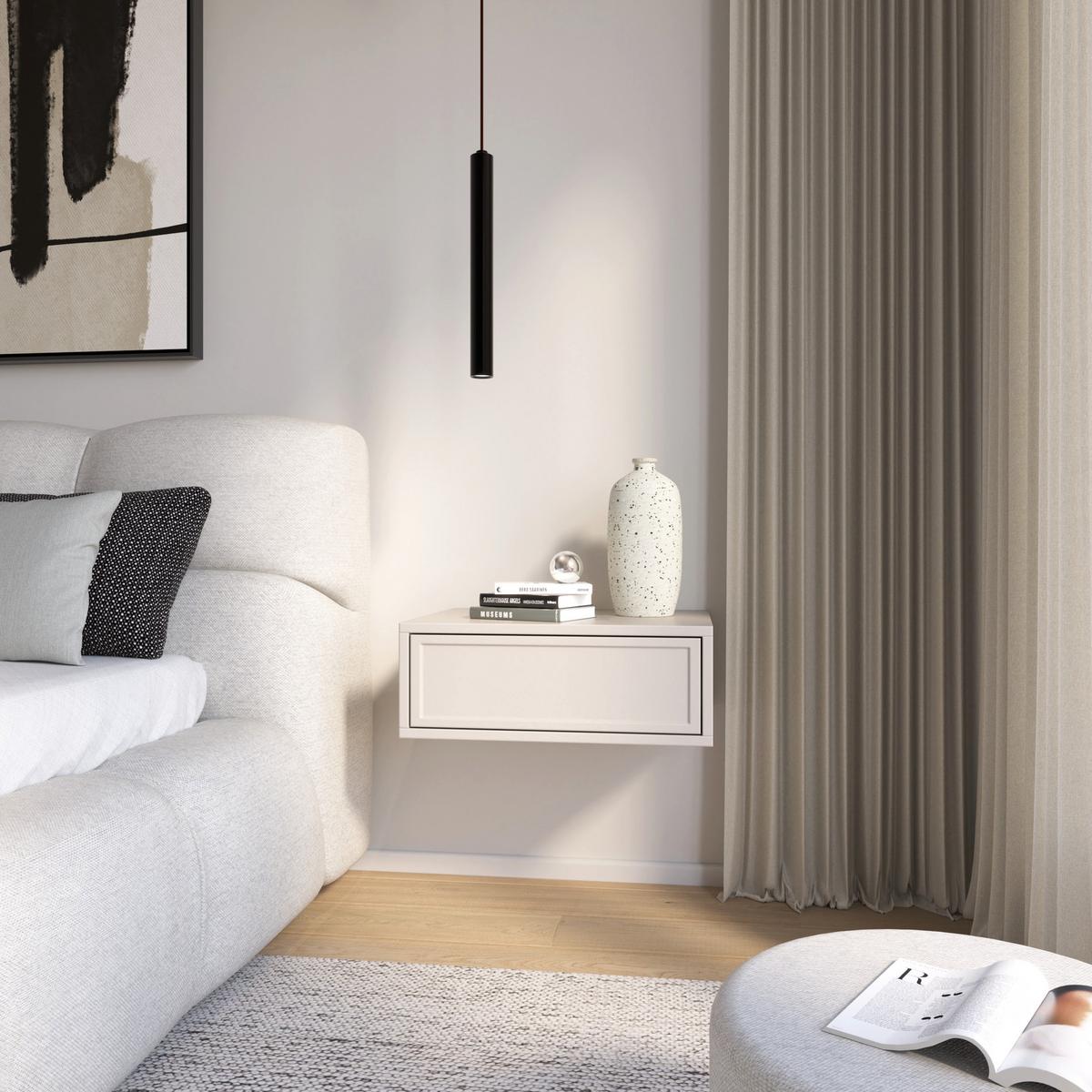 NACHTTISCH VELVETO cachemire 50 cm - Kaschmir, Holzwerkstoff (50/20.2/37cm) - Selsey