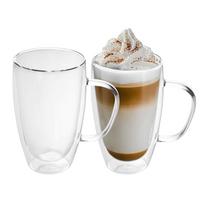 KAFFEEGLAS 400 ml (2er-Set) - Transparent, Glas - Intirilife