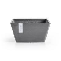 BLUMENTOPF Berlin 25,5/25,5/13 cm Grau - Grau, Kunststoff (25.5/13cm) - Ecopots
