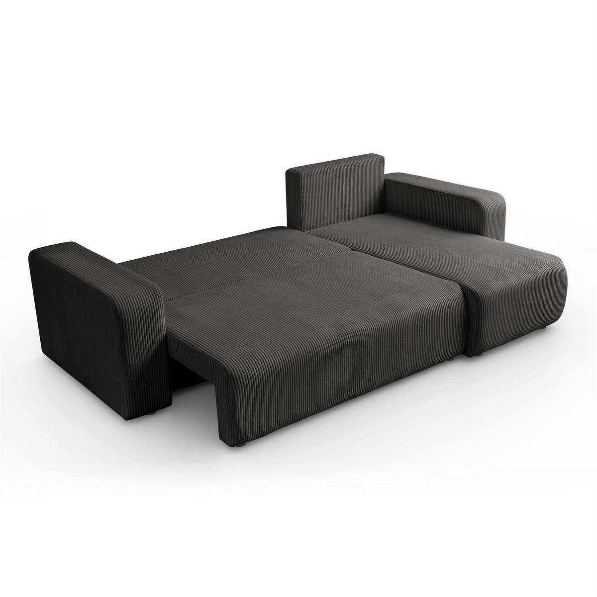ECKSOFA PRESTIGE L, Poso 34 - Dunkelgrau, Textil (247/143cm) - Lookway