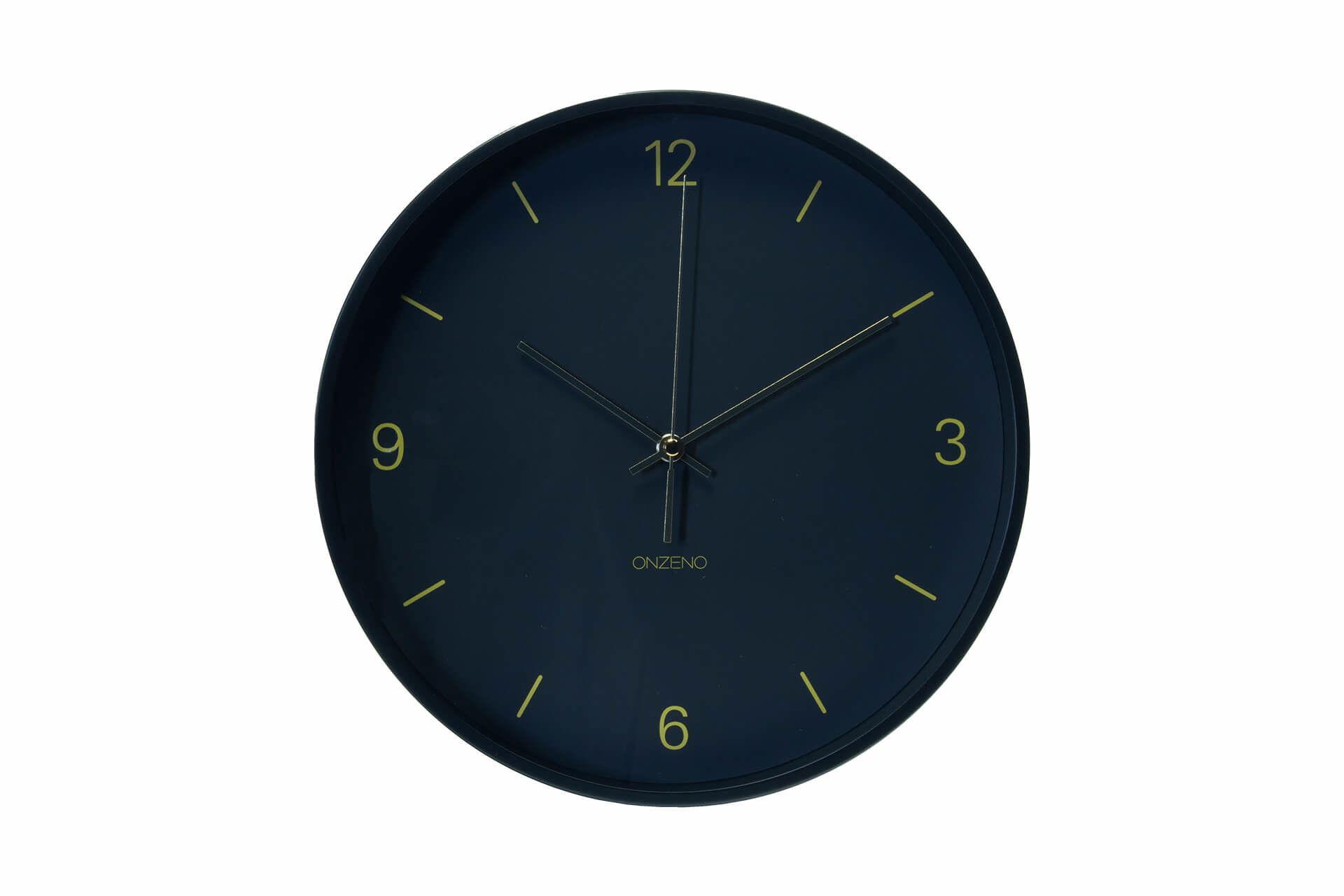 WANDUHR Design Blau 30/30 cm - Blau, Glas (30/30/5cm) - ONZENO