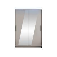KLEIDERSCHRANK Miami VIII, mit RGB LED Beleuchtung - Kaschmir/Silberfarben, Holzwerkstoff/Kunststoff (120/200/58cm) - MIRJAN24