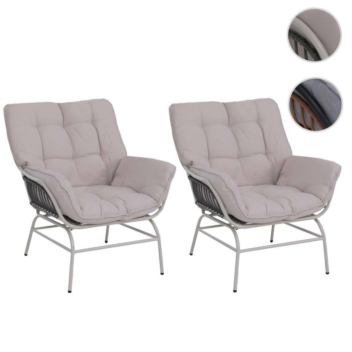 RELAXSESSEL Hellgrau, Beige - Beige/Hellgrau, Holzwerkstoff (77/90/80cm) - MCW