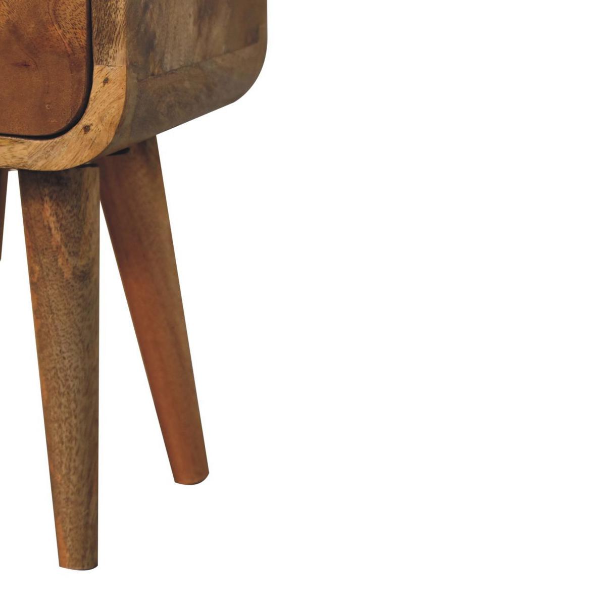 NACHTTISCH IN EICHENOPTIK, 2 SCHUBLADEN - Braun, Holz (20/40/20cm) - Artisan Furniture