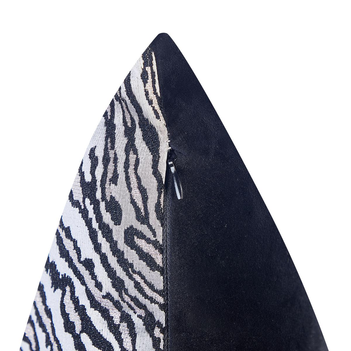 DEKOKISSEN 2er-Set Schwarz 45/45 cm Manetti - Schwarz, Textil (45/45cm) - Beliani