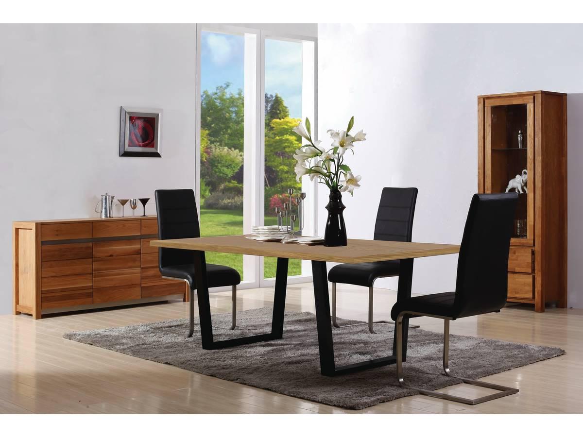 ESSTISCH hollywood Eiche / Schwarz - Braun, Holzwerkstoff (200/100/76cm) - Habitat Garten