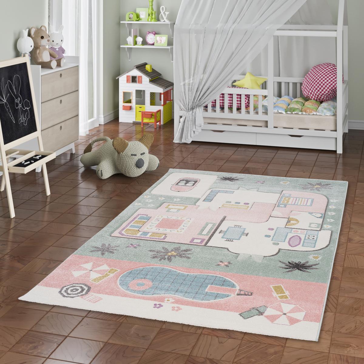 KINDER TEPPICH MAUI KIDS PINK HOUSE - Rosa, Textil (200/290cm) - Pergamon