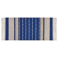 KURZFLOR-TEPPICH Kondhali 150/80 cm - Blau, Textil (80/150cm) - Beliani