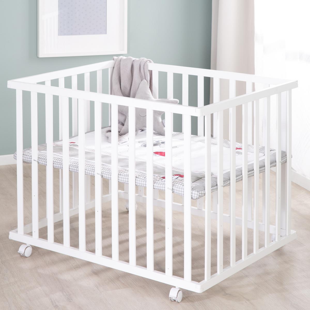 LAUFGITTER 100x75 Adam & Eule - Weiß, Holzwerkstoff (73/72/98.5cm) - Roba