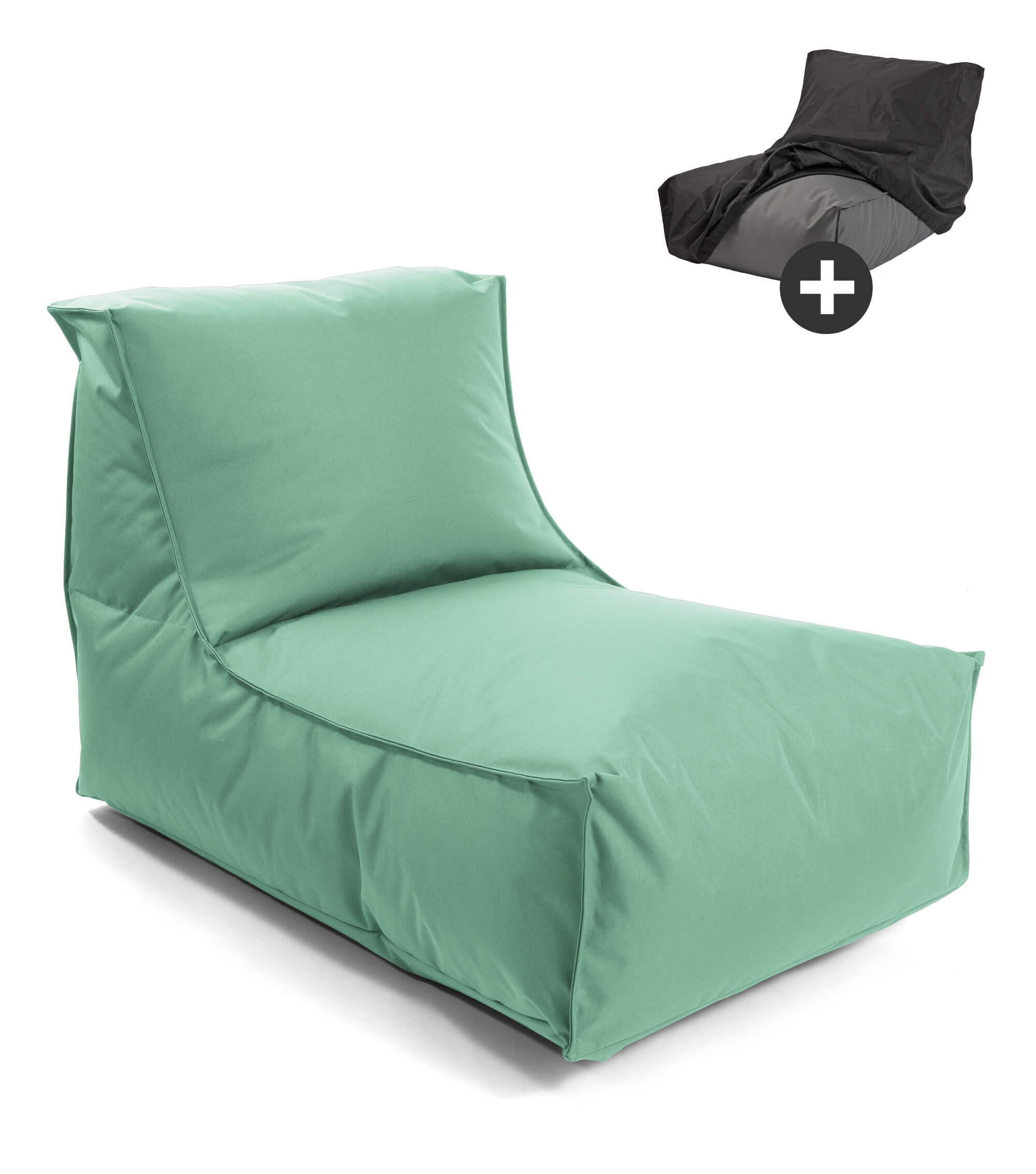 OUTDOOR SITZSACK mit Schutzhülle Der Sundowner - Mintgrün, Textil (60/65/95cm) - Mokebo