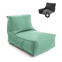 OUTDOOR SITZSACK mit Schutzhülle Der Sundowner - Mintgrün, Textil (60/65/95cm) - Mokebo
