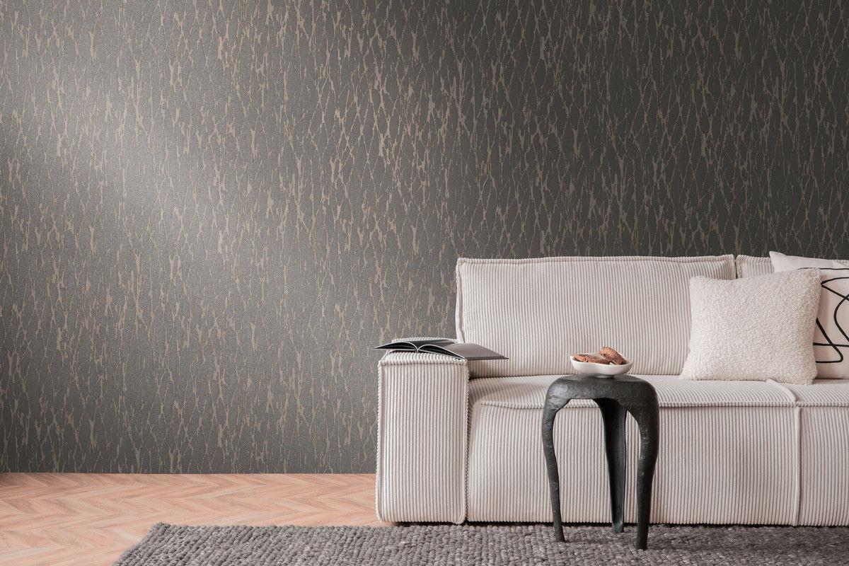VLIESTAPETE Schwarz 53/1005 cm - Schwarz, Textil (53/1cm) - KUNSTLOFT