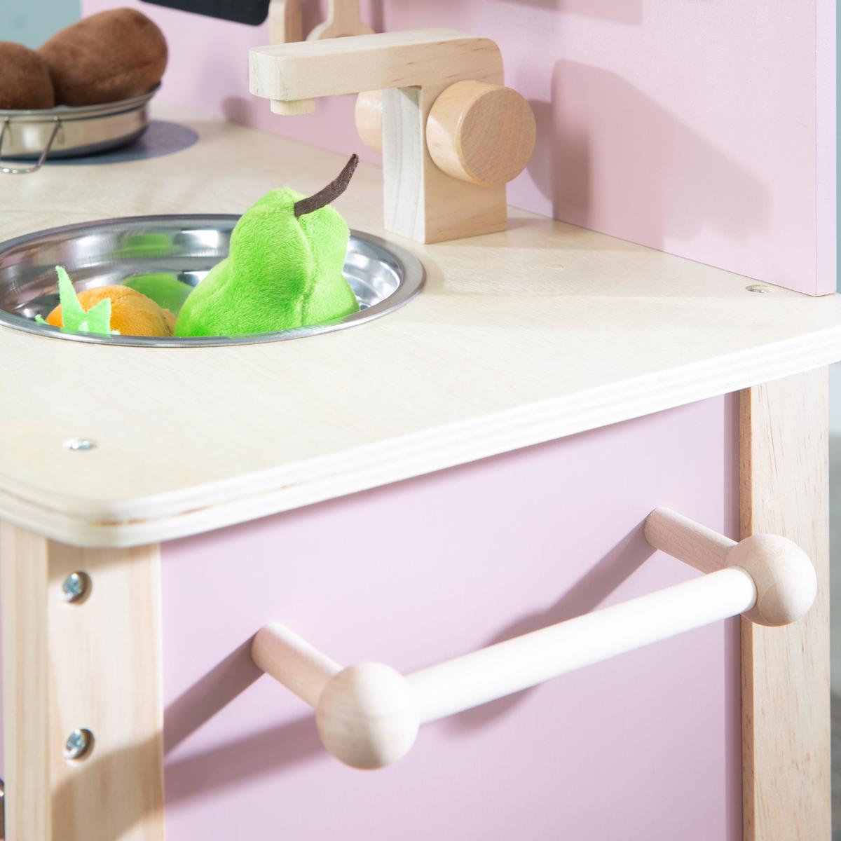 SPIELKÜCHE - Mauve, Holzwerkstoff (30/51.5/63cm) - Roba