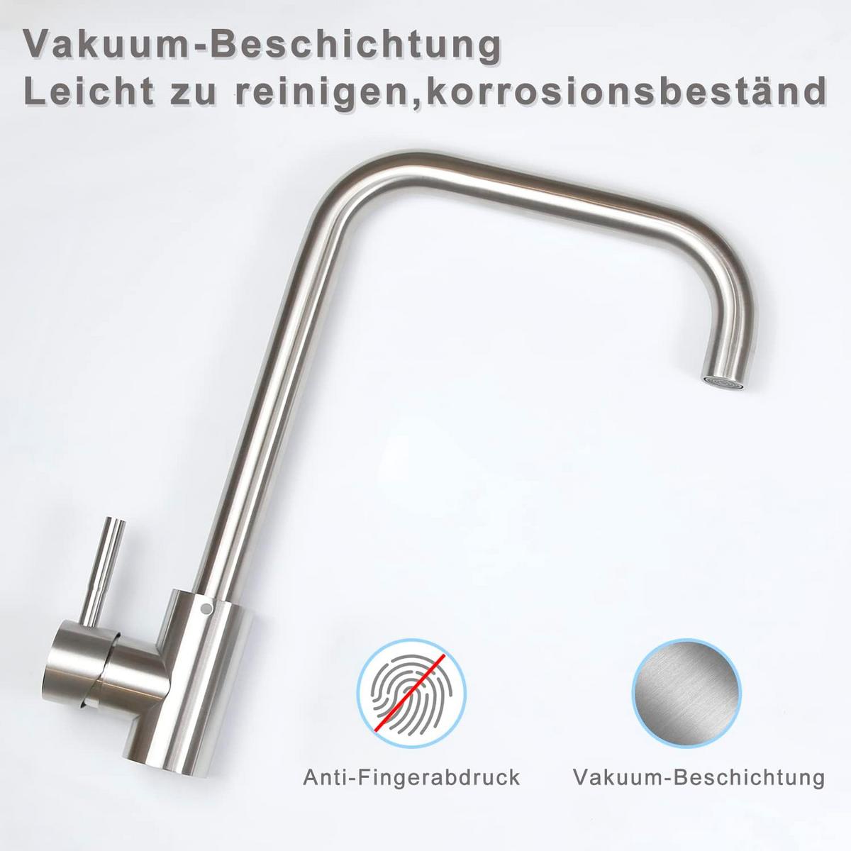KÜCHENARMATUR Gislans 4.1/33.3/21.5 cm - Silberfarben, Metall (4.1/33.3/21.5cm) - ZMH