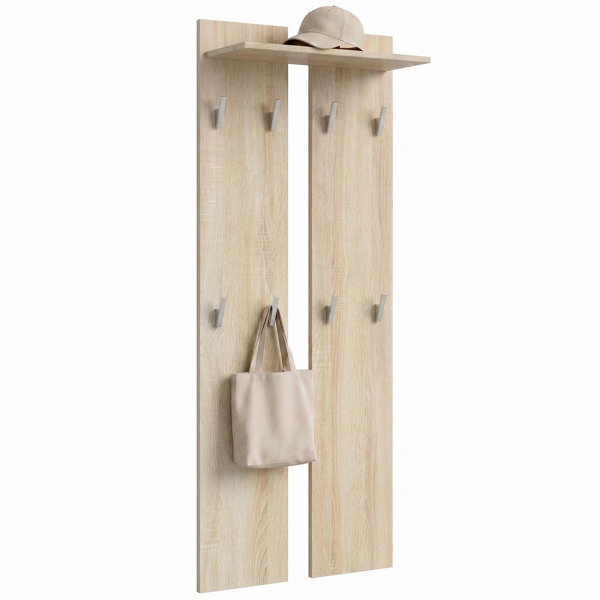 GARDEROBENPANEEL Wandpaneel Eiche sägerau - Eiche San Remo, Holzwerkstoff (57/170/20cm) - Vladon
