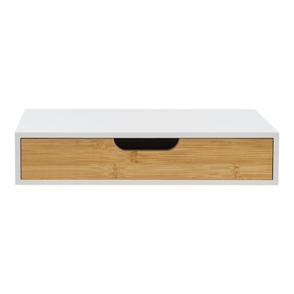WANDREGAL Bokn - Weiß, Holz (40/8/24cm) - [en.casa]