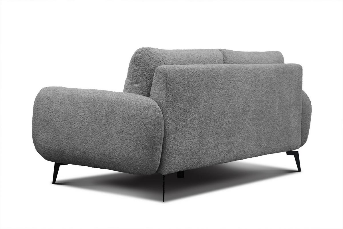 SOFA FEBE 3-Sitzer, grau - Schwarz/Grau, Holz/Textil (190/82/96cm) - Wozimo
