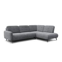 ECKSOFA FEBE 5-Sitzer rechts, grau - Schwarz/Grau, Holz/Textil (271/190cm) - Wozimo