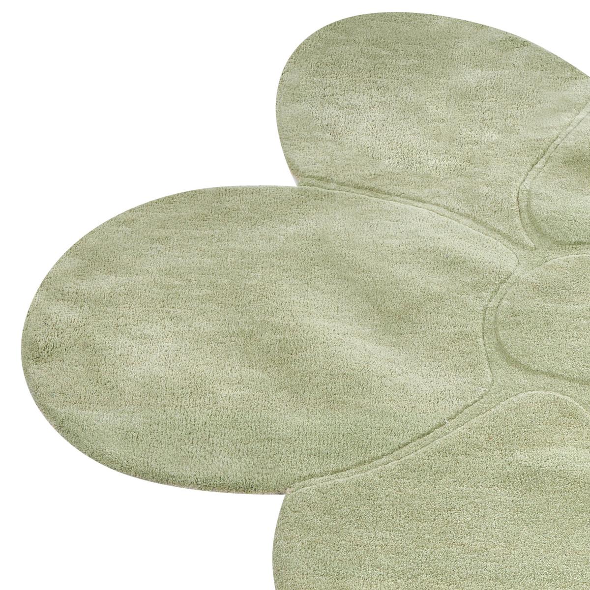 TEPPICH Hellgrün 140 cm Wolle Kokkini - Hellgrün, Textil (140/140cm) - Beliani