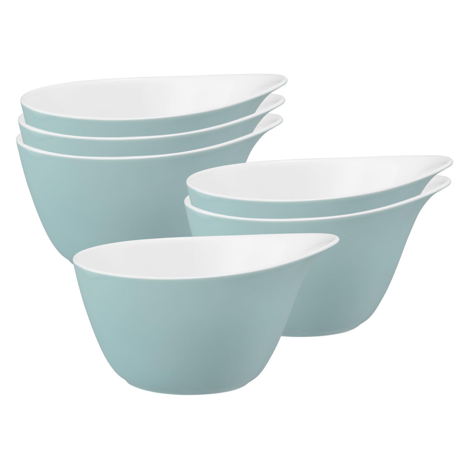 MÜSLISCHALEN Life Fashion Green Chic 16 x 14 cm 6er Set - Grün, Keramik (15.7/13.7/8.4cm) - Seltmann Weiden