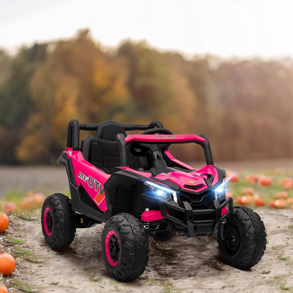 KINDER-ELEKTROAUTO Kunststoff Metall Rosa - Rosa, Kunststoff (96/61/56cm) - AIYAPLAY