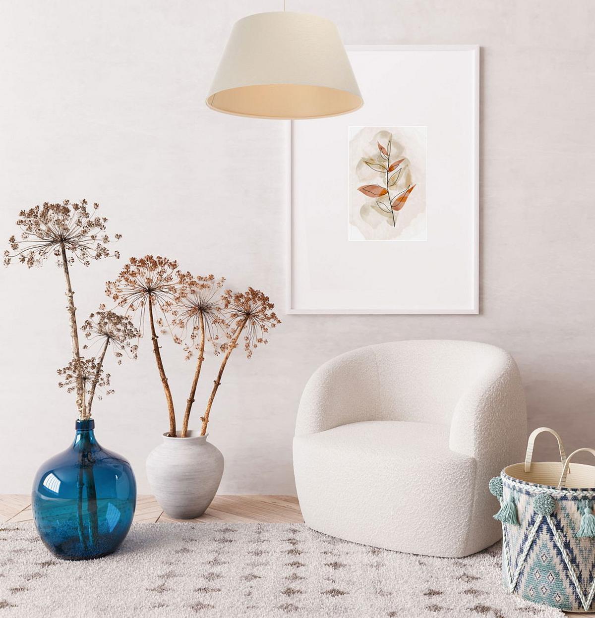 HÄNGELEUCHTE Beige 50/25 cm - Beige, Kunststoff (50/1/25cm) - ONZENO