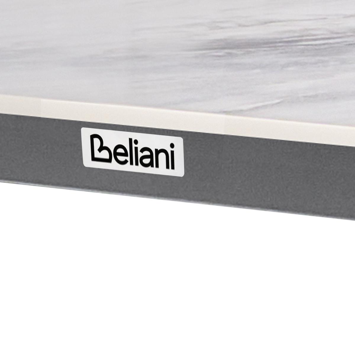 GARTENTISCH 180/90 cm Stein Grauer Marmor Feletto - Grau, Stein (180/90/76cm) - Beliani