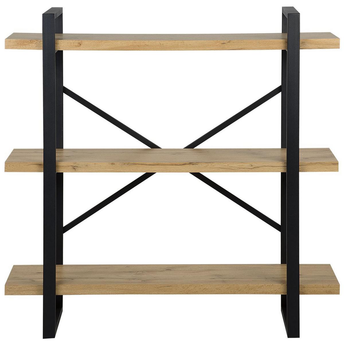 REGAL 3 Fächer Timber - Hellbraun, Holzwerkstoff (111/111/35cm) - Beliani
