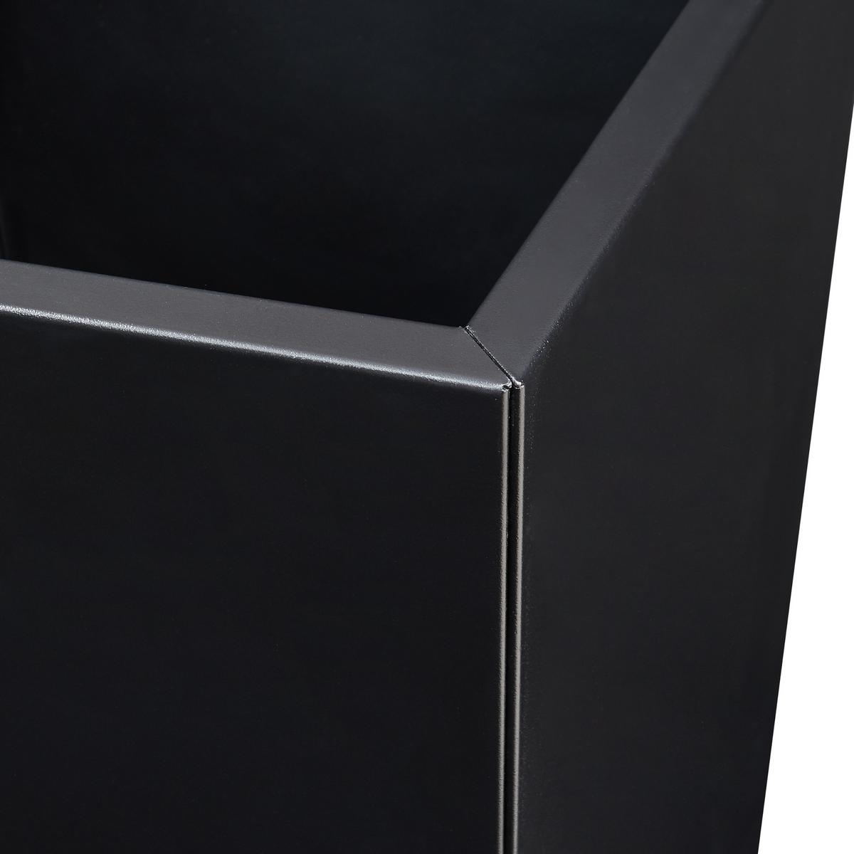 PFLANZKÜBEL Vaargel - Schwarz, Metall (38.5/76/38.5cm) - casa.pro