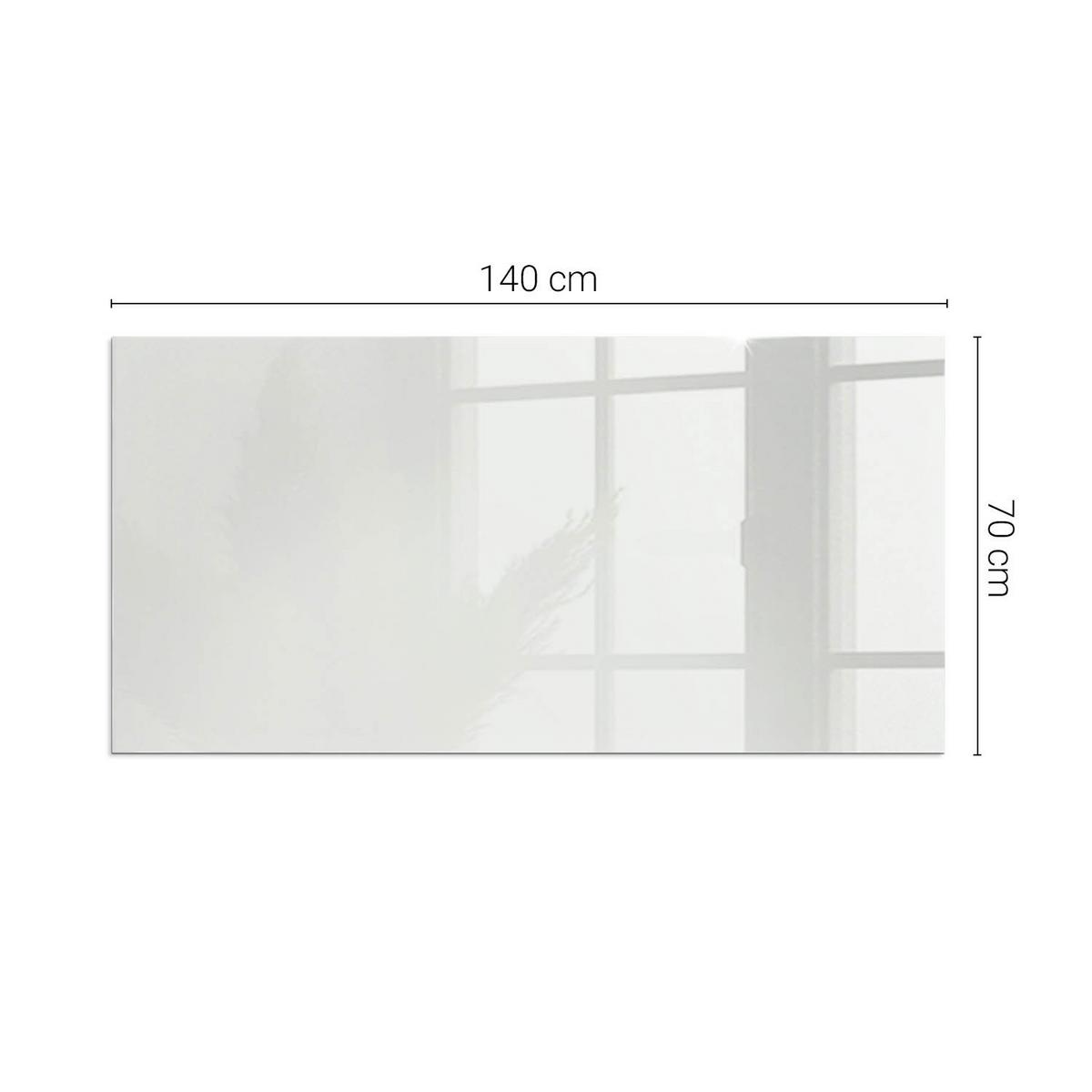 GLASPLATTE für Kamin 140x70 cm - Grau, Glas (140/70/0.4cm) - TULUP