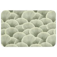 BADEMATTE Fächer - Blatt - Grün 90x60 cm - Pastellgrün, Textil (90/60cm) - OnlyWow