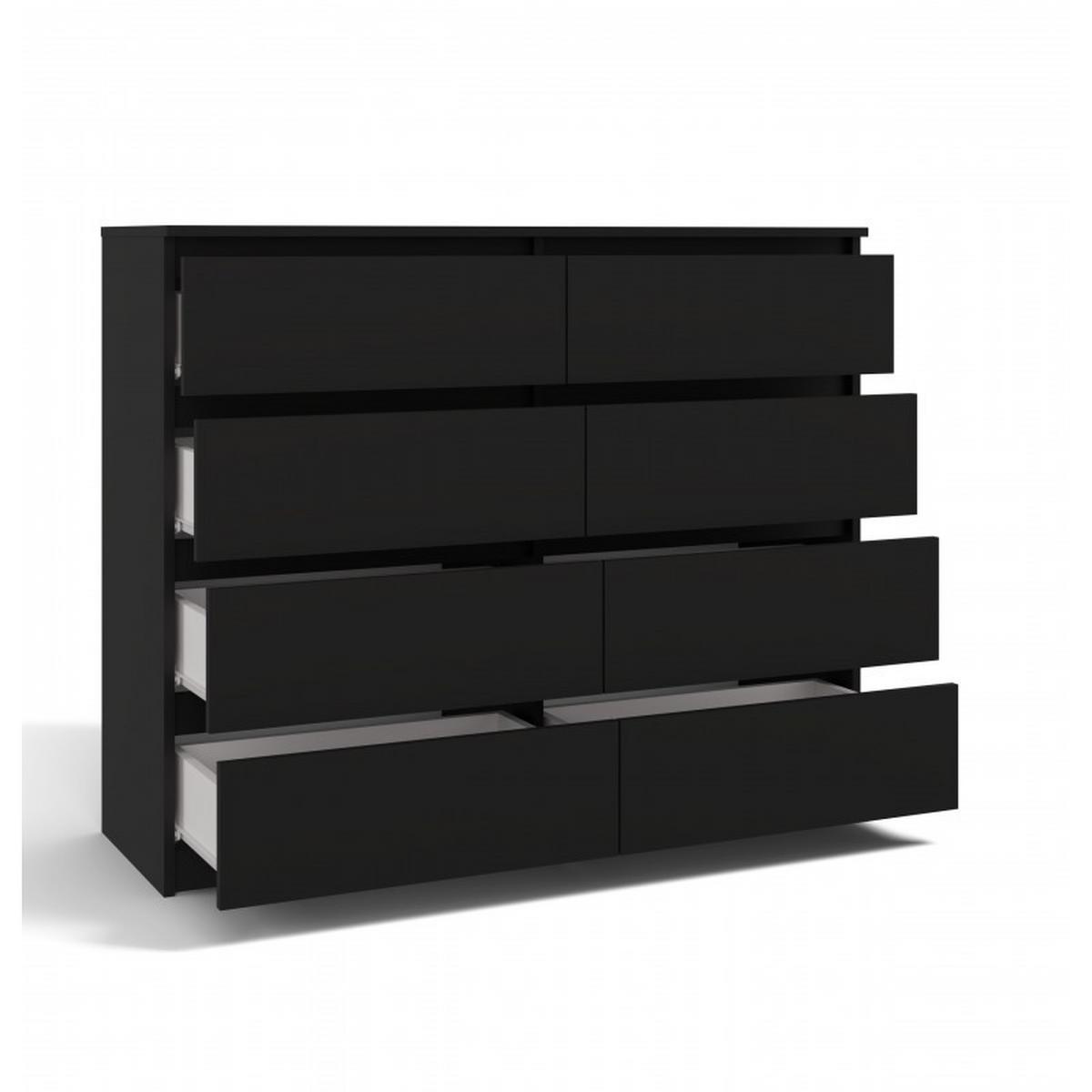 KOMMODE Schwarz 138/97/40 - Schwarz, Holzwerkstoff (138/97/40cm) - RAUMHIRSCH FURNITURE