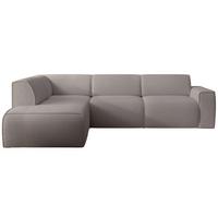 ECKSOFA Bouvi Graubraun links - Graubraun/Schwarz, Kunststoff/Textil (292/220cm) - Selsey