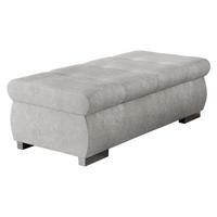 POLSTERHOCKER Orkan Groß - Silberfarben/Hellgrau, Holz/Textil (120/39/60cm) - MIRJAN24