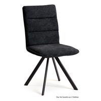 ESSZIMMERSTUHL drehbar (4er-Set) Devan 47x92x60 Schwarz/Anthrazit - Anthrazit/Schwarz, Kunststoff (60/92/47cm) - 58aufmkessel