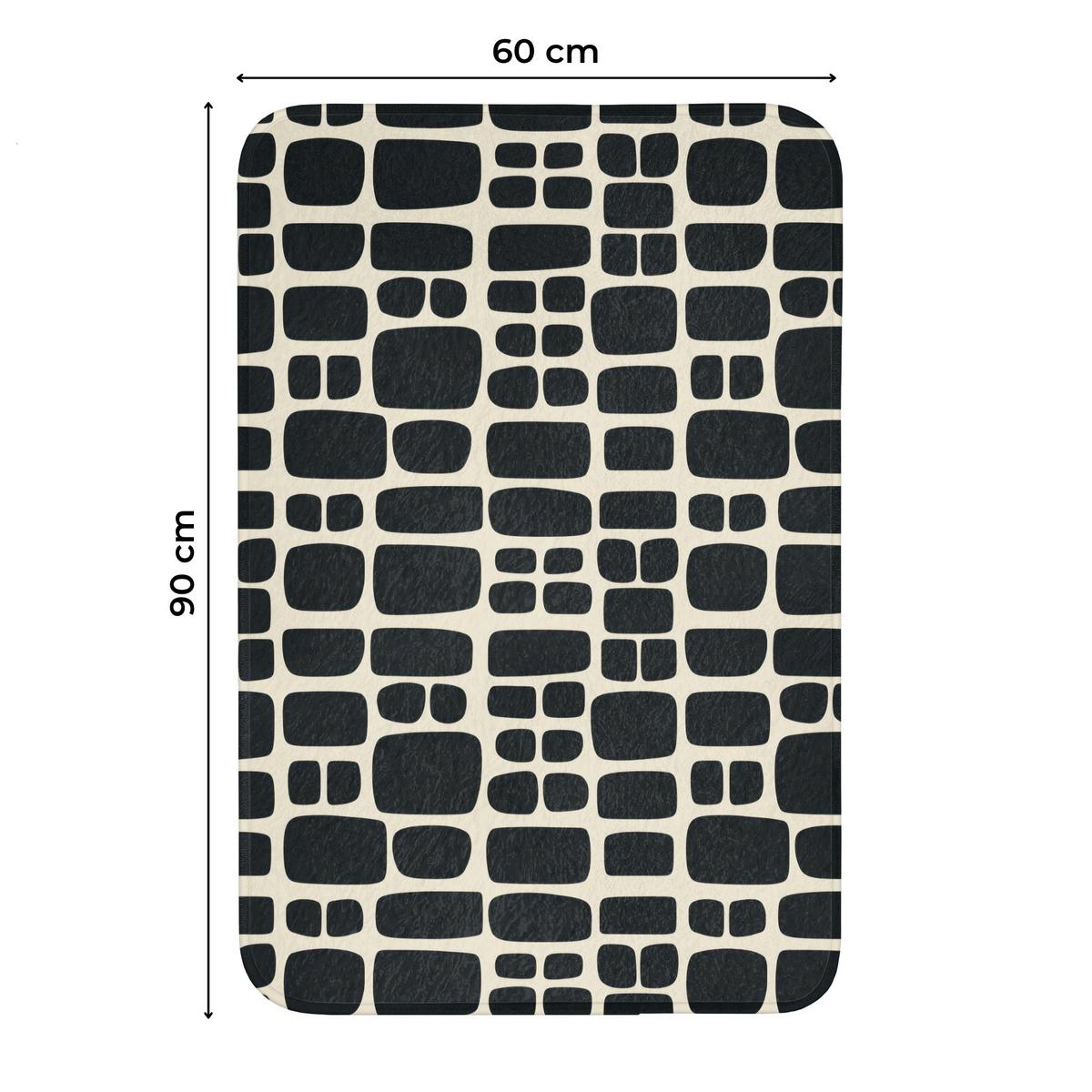 WC-VORLEGER Modern - Bio - Schwarz Toilettenvorleger 60x90 cm - Anthrazit, Textil (60/1cm) - OnlyWow