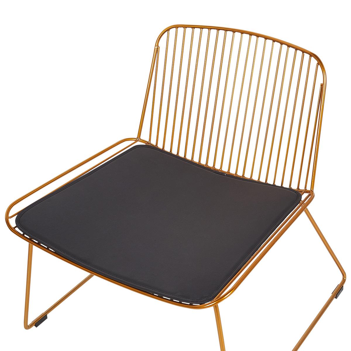 STUHL Metall Gold Snorum - Goldfarben/Schwarz, Metall (67/70/68cm) - Beliani