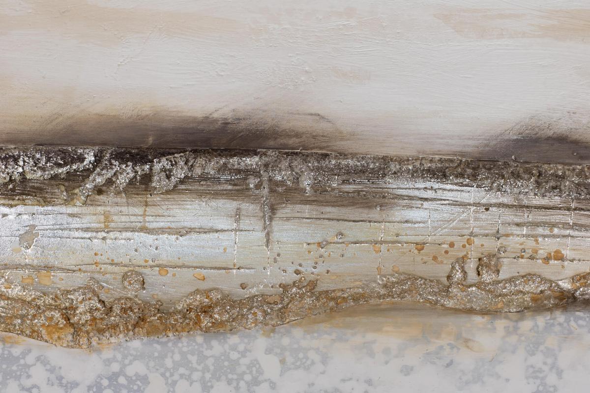 ÖLGEMÄLDE 80/80 cm - Silberfarben/Kupferfarben, Holz/Textil (80/80cm) - KUNSTLOFT
