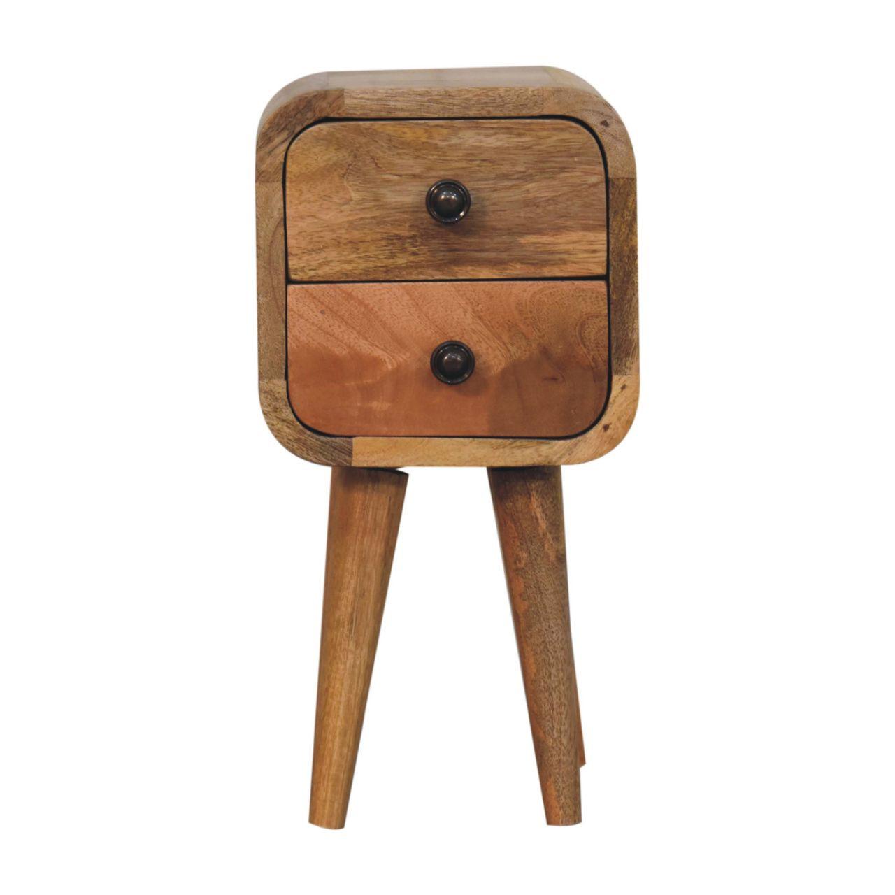 NACHTTISCH IN EICHENOPTIK, 2 SCHUBLADEN - Braun, Holz (20/40/20cm) - Artisan Furniture