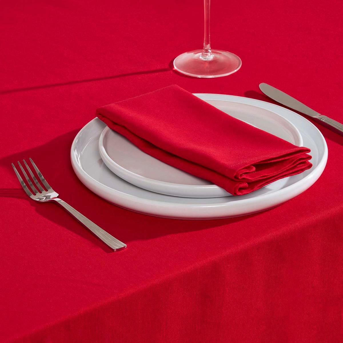 STOFFSERVIETTEN 4er-Set rot 45/45 cm, 100% Baumwolle - Rot, Textil (45/45cm) - Homescapes