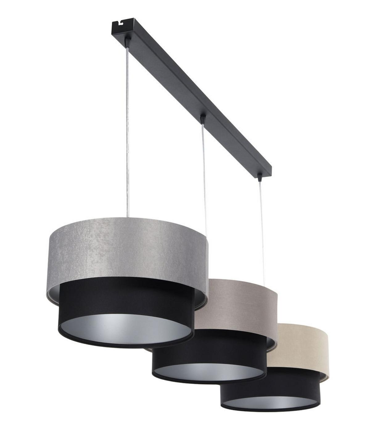 HÄNGELEUCHTE Grau 30/88 cm - Schwarz, Kunststoff (30/2.6/88cm) - ONZENO